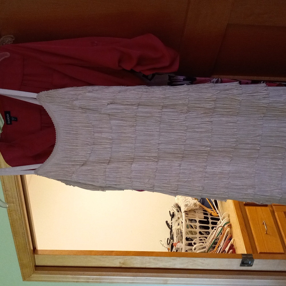 Roaring 20's fringed flapper/ cocktail dress. Fully lined Cream size 8